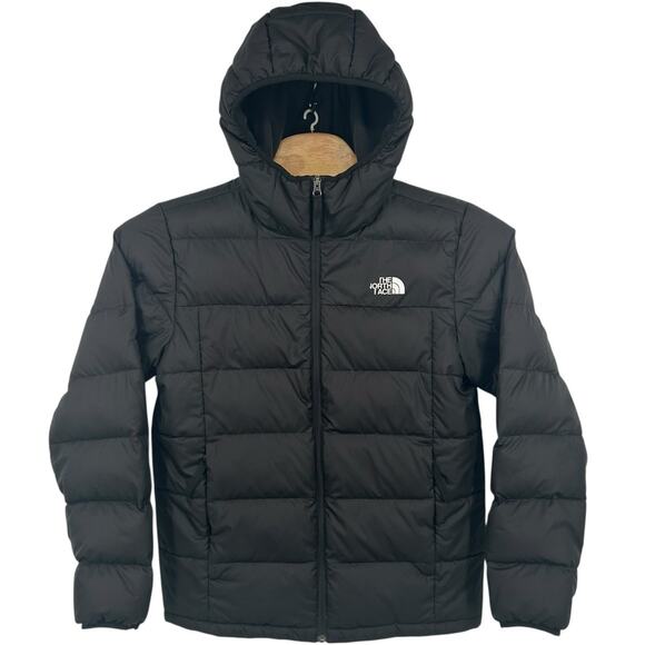 Men’s Black The North Face 550 Roxborough Luxe Hooded Down Puffer Jacket Sz M